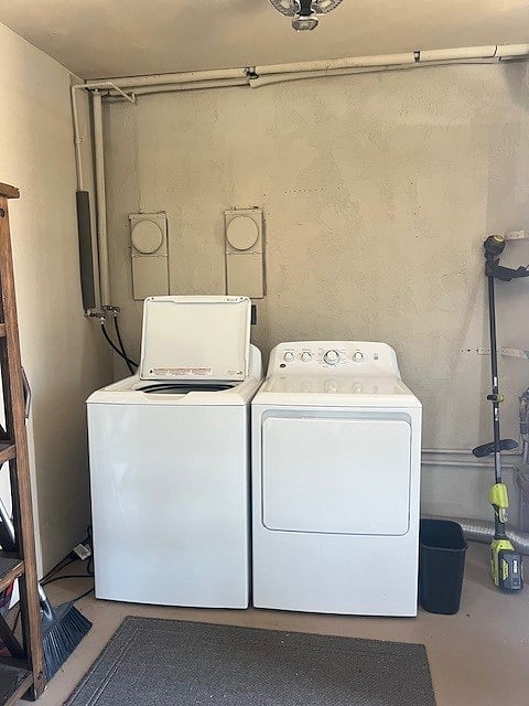 Washer Dryer located in the garage