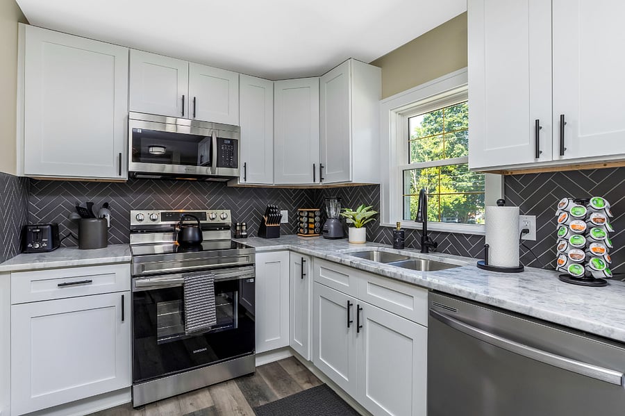 The kitchen is fully-stocked with everything you need