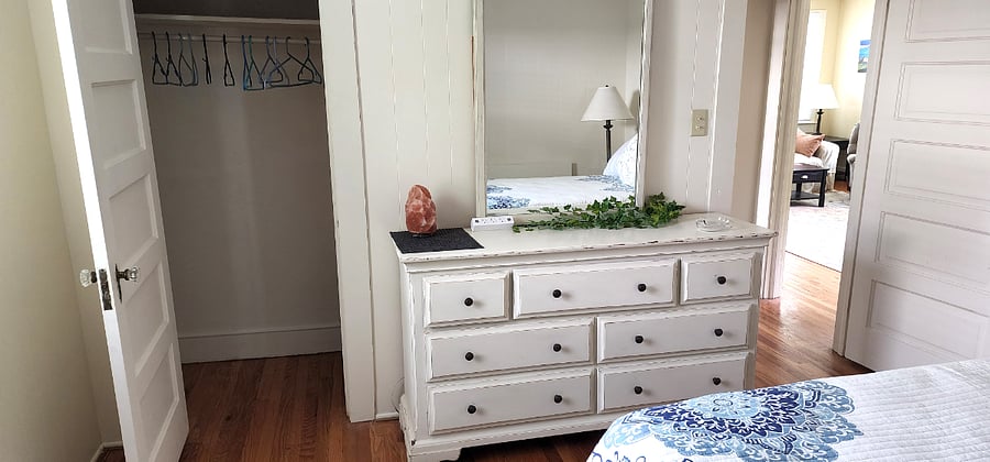 From second bedroom to hall to living room