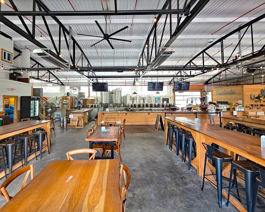 Interior of Trailside Brewery