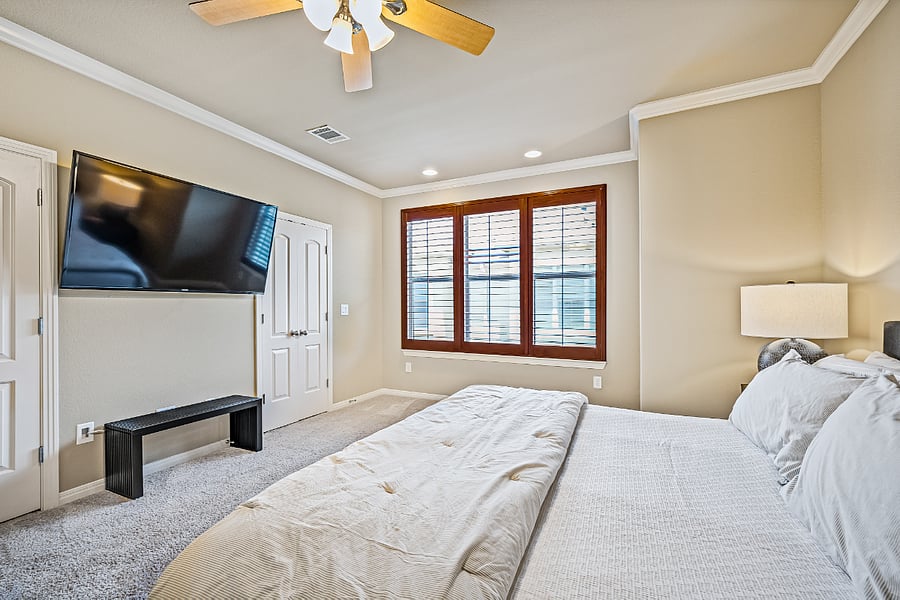 Primary Bedroom with 60" Smart TV