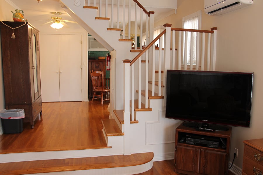 Staircase, Armoire, TV