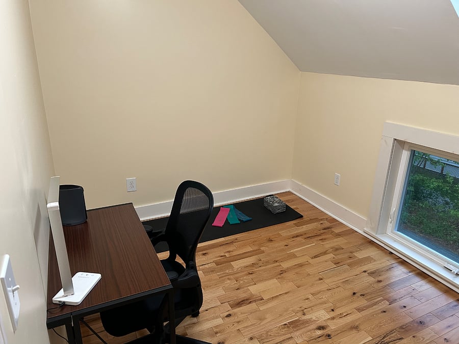 Designated office and yoga space