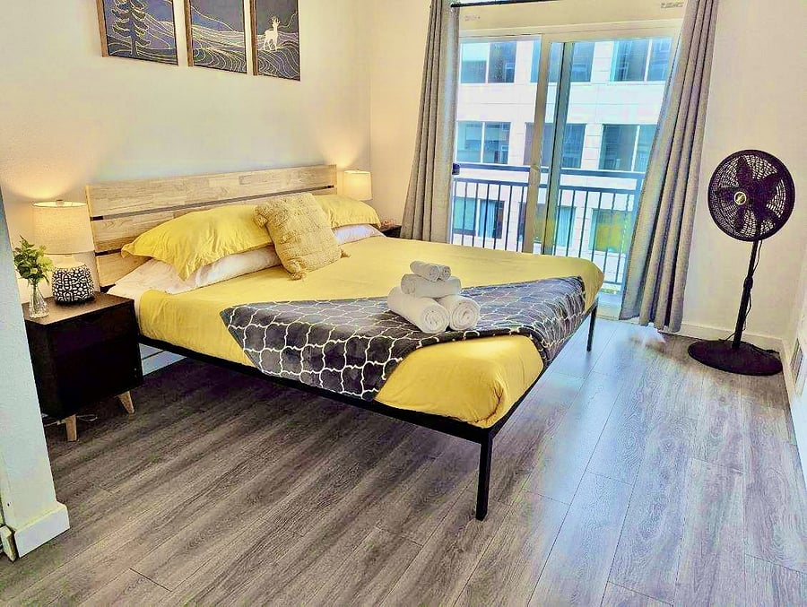 A comfortable King size bed