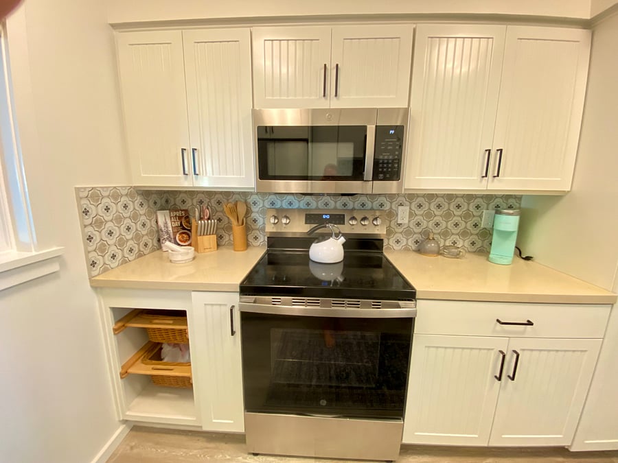 brand new energy star rated stove, microwave and refrigerator