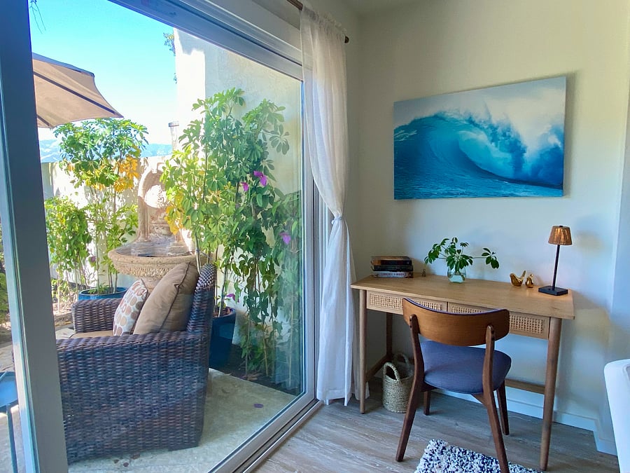Desk and chair for your business needs with fast wifi, natural light and beautiful views