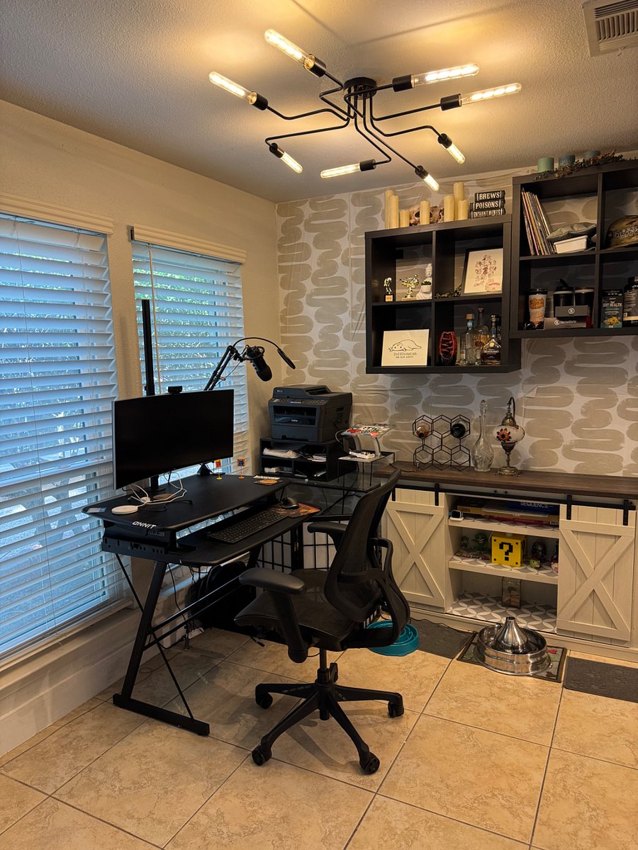 Office space with laser printer