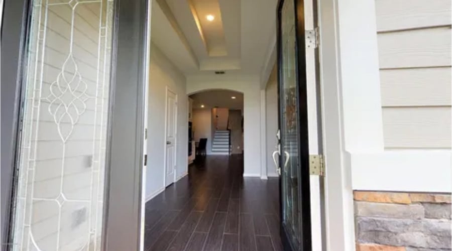 View of the stairs that lead up to your bedroom from the front door.