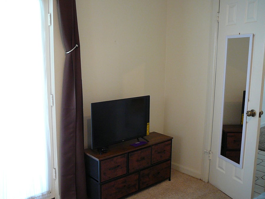 Smart ROKU TV in bedroom