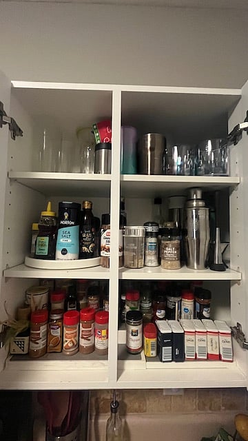 Fully stocked spice rack