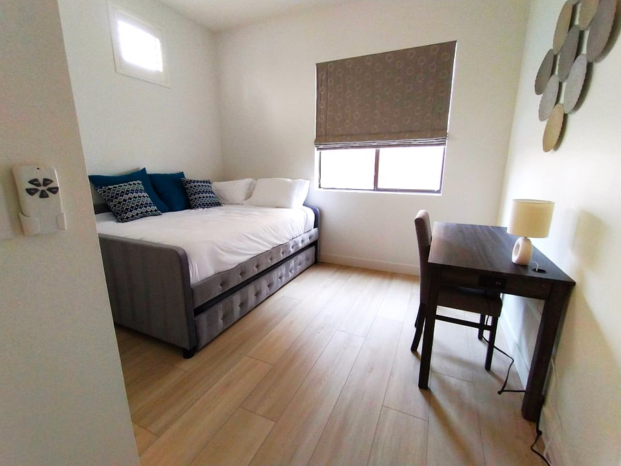 Second bedroom is set up as a Queen day bed with double-sized mattress pull-out trundle