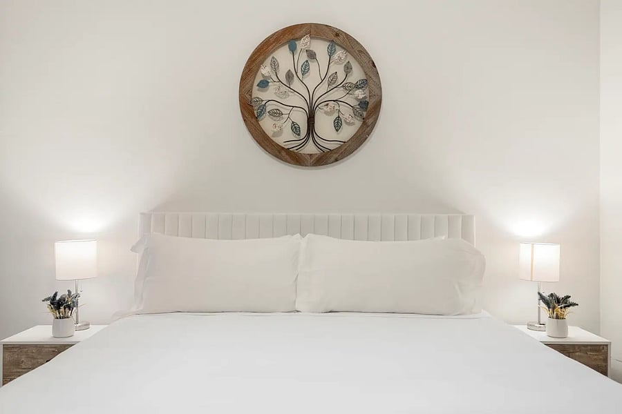 King sized bed - new in 2024.