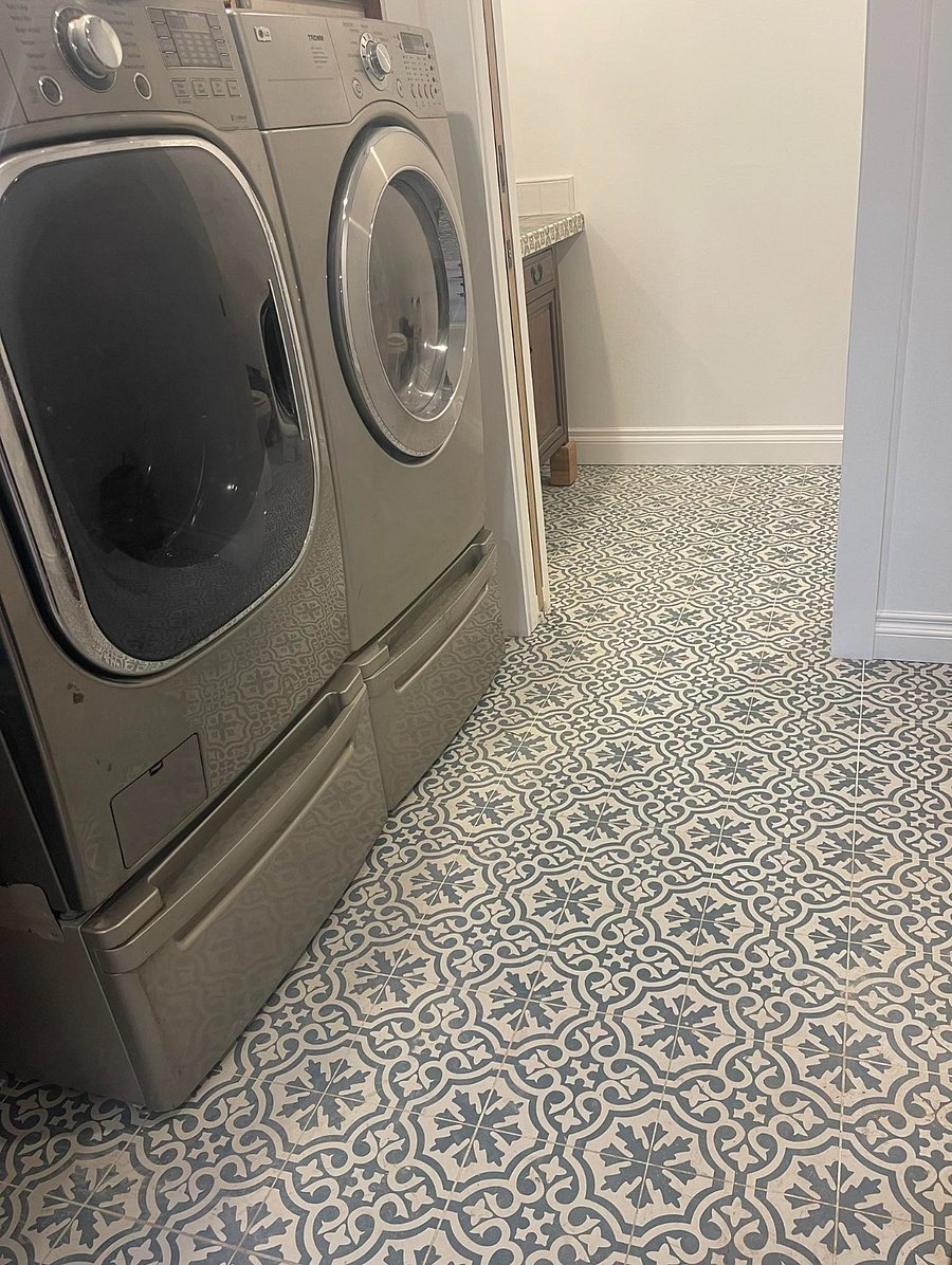 large in-unit laundry room.