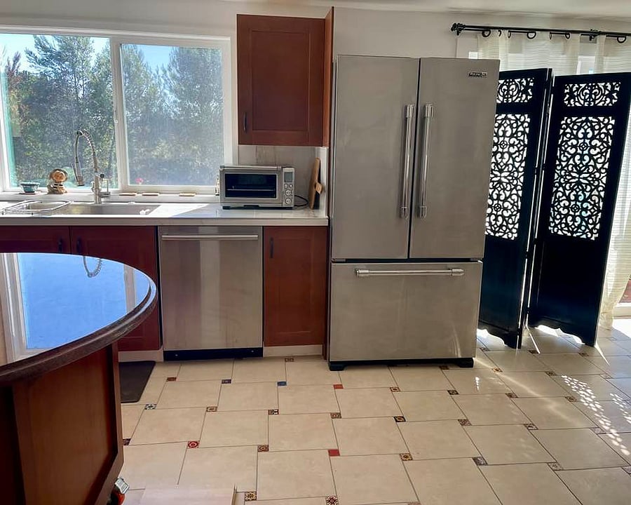 Bosch dishwasher, Viking fridge, Dacor electric stove
