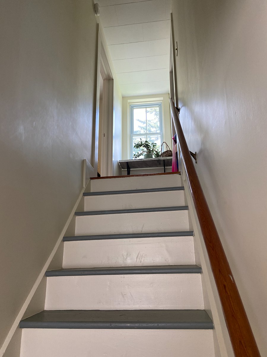 FYI- Stairs between bedroom and bathroom.