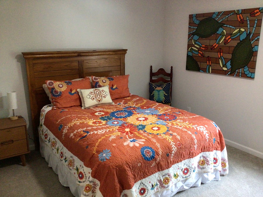 New queen mattress with pillow topper