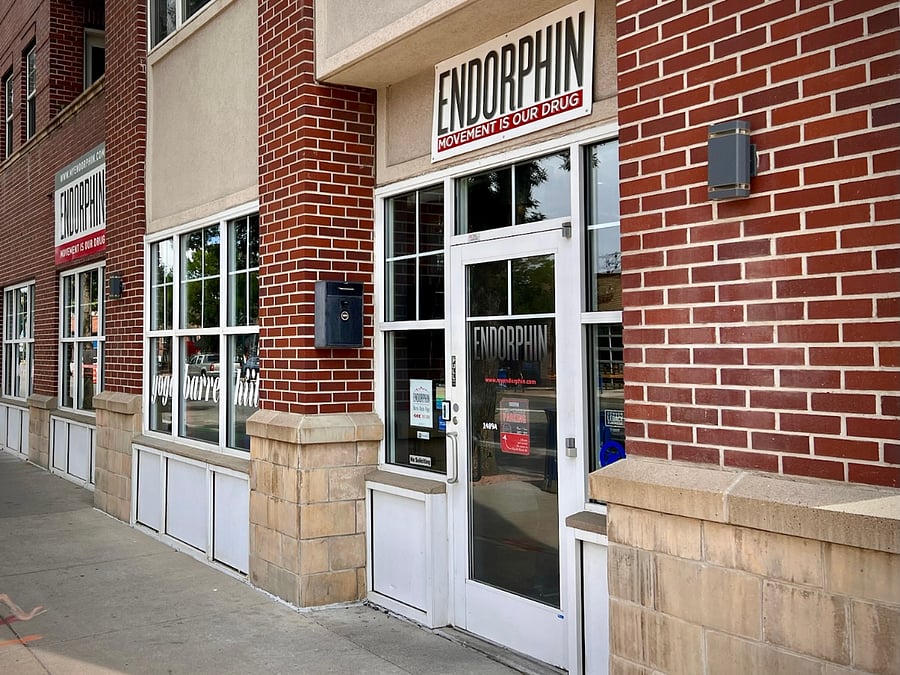 Gym / yoga studio on first floor of condo building