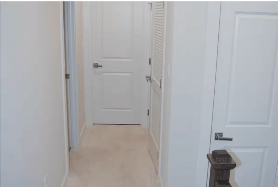 Third Floor Hallway in front of master bedroom and Laundry closet