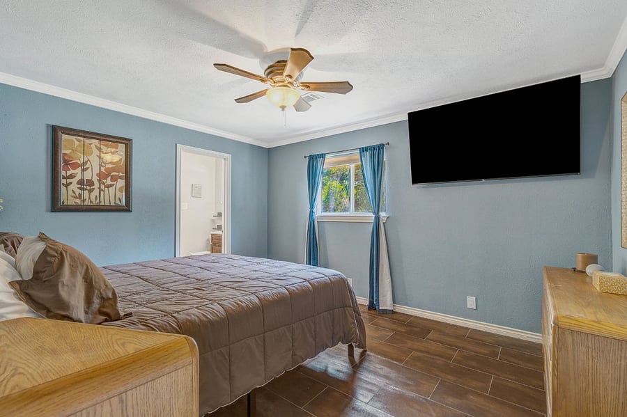 Second Bedroom  California King Bed & TV