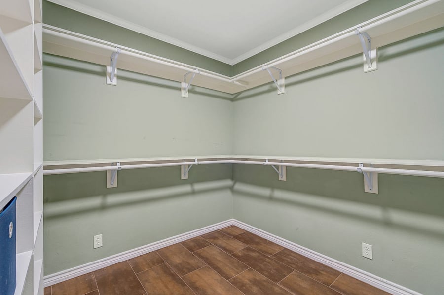 Huge walk-in closet for the master bedroom