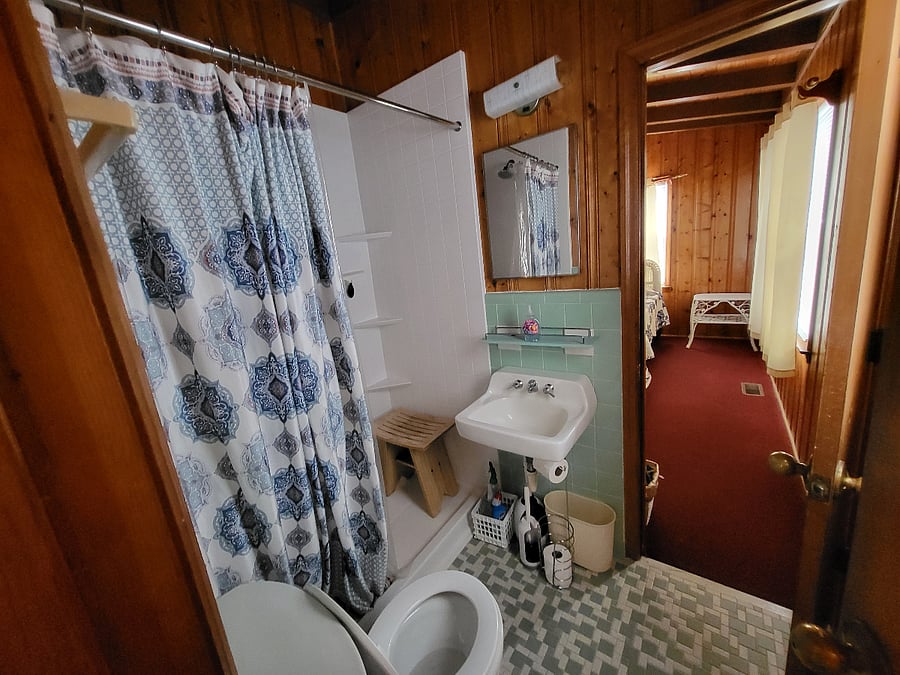 There are 2 identical bathrooms.  Each is shared by 2 bedrooms.