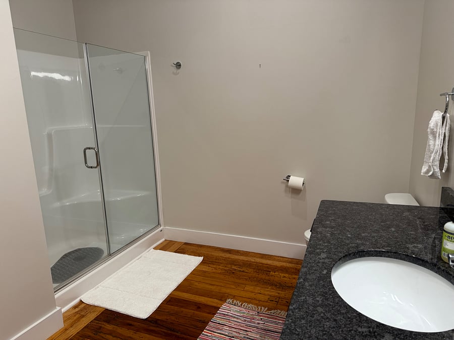 Second full bath with walk-in shower.
