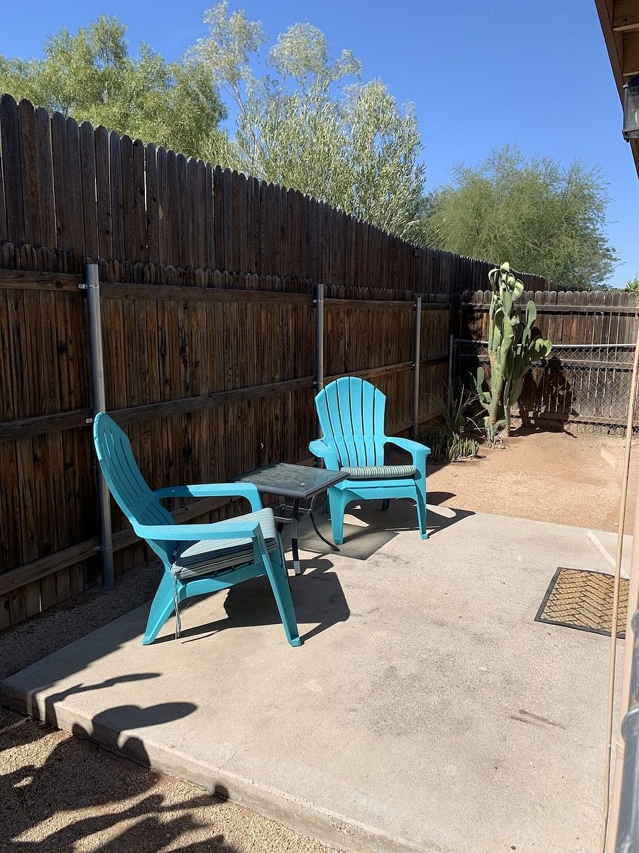 Back yard, fenced in.