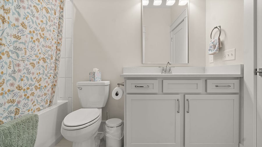 Full bath on First Floor adjacent to fourth bedroom - all bathrooms include starter packs for paper products and soaps, etc. 
