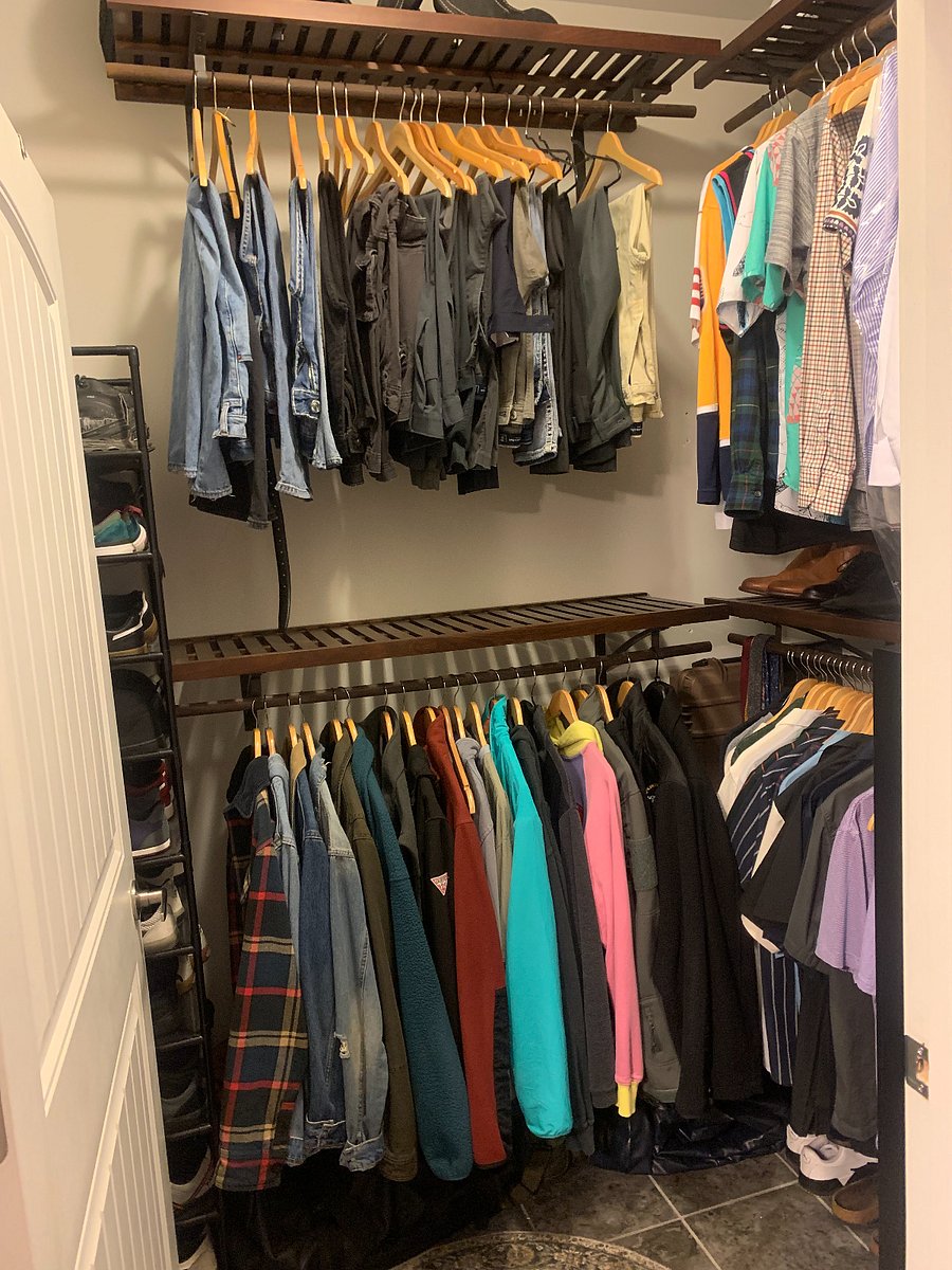 Updated wood shelving