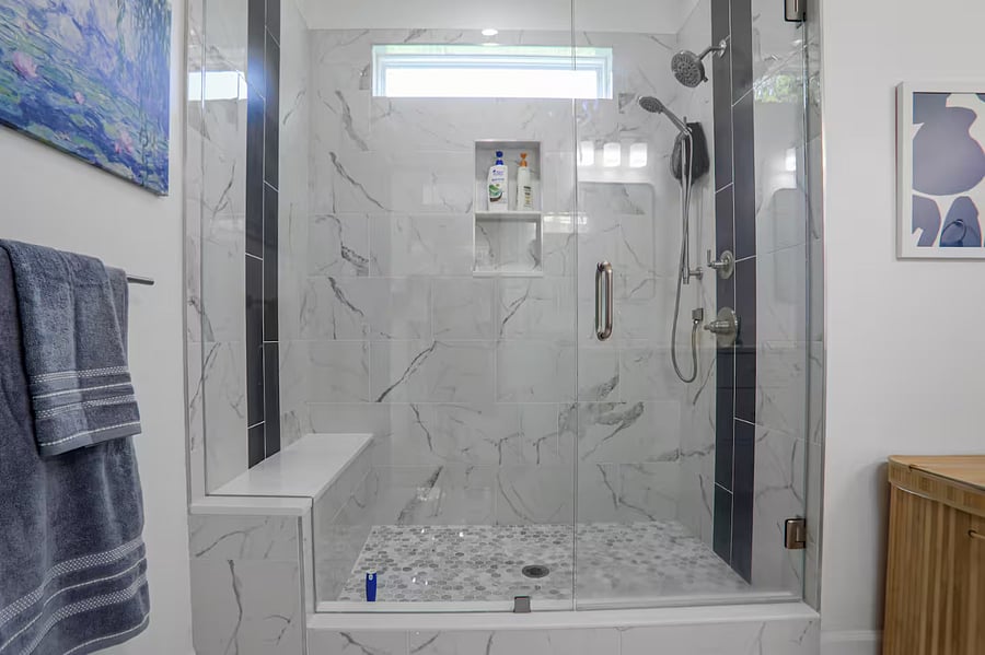 Master bathroom shower.