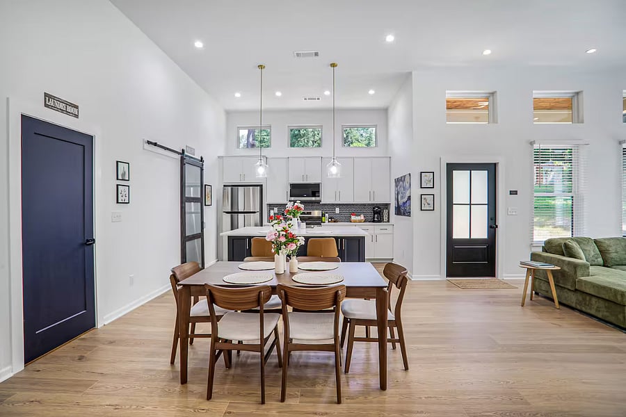 Dining area and kitchen