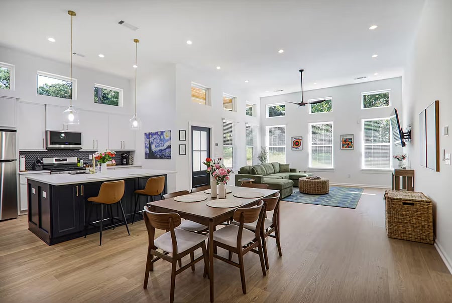 Great room from hall.