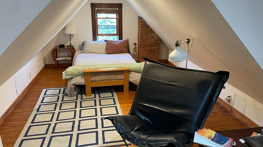 Guest bed in loft... can't legally be a bedroom but it's a great space if you have company for a weekend.
