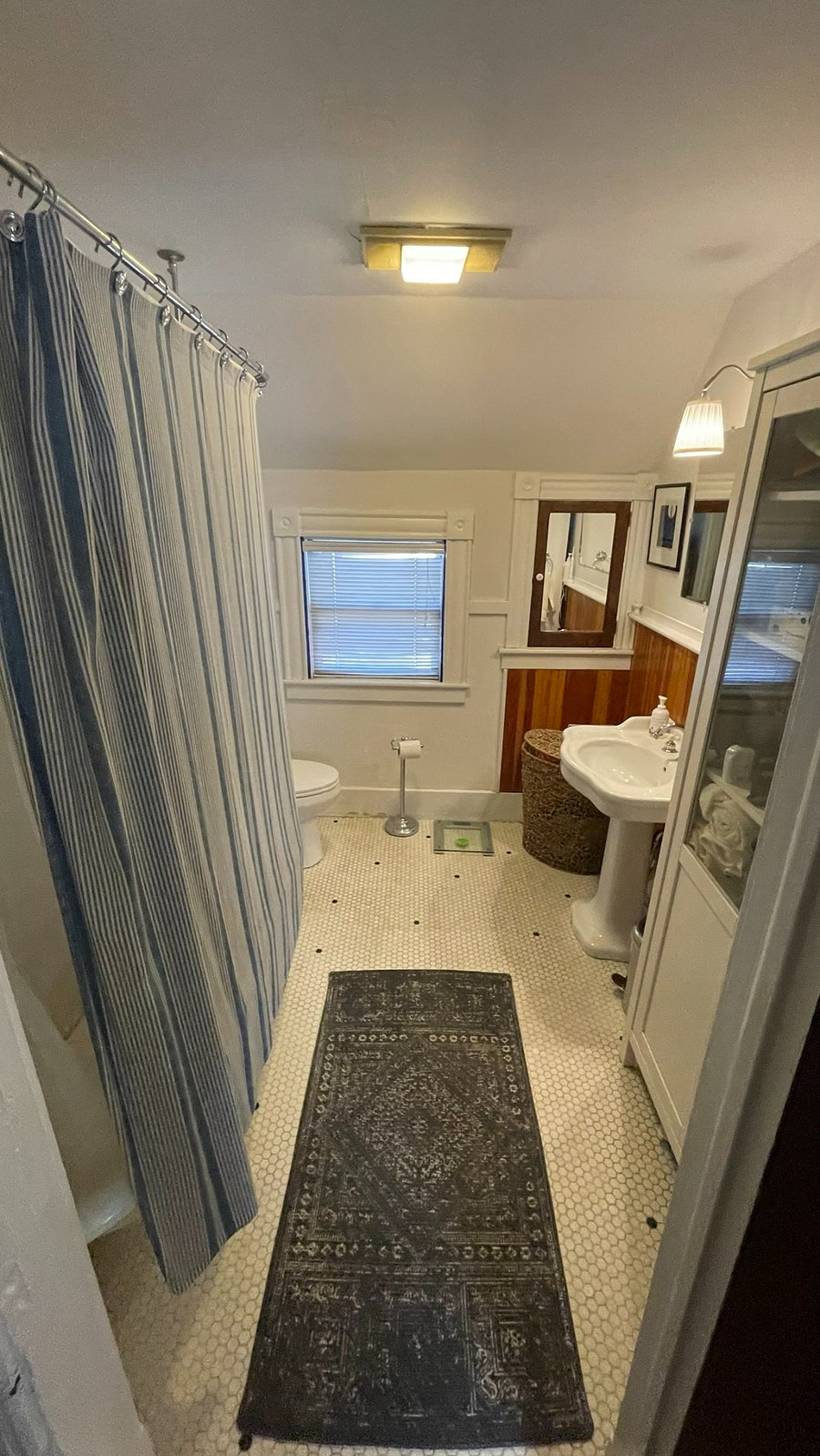 Bathroom with clawfoot tub.  