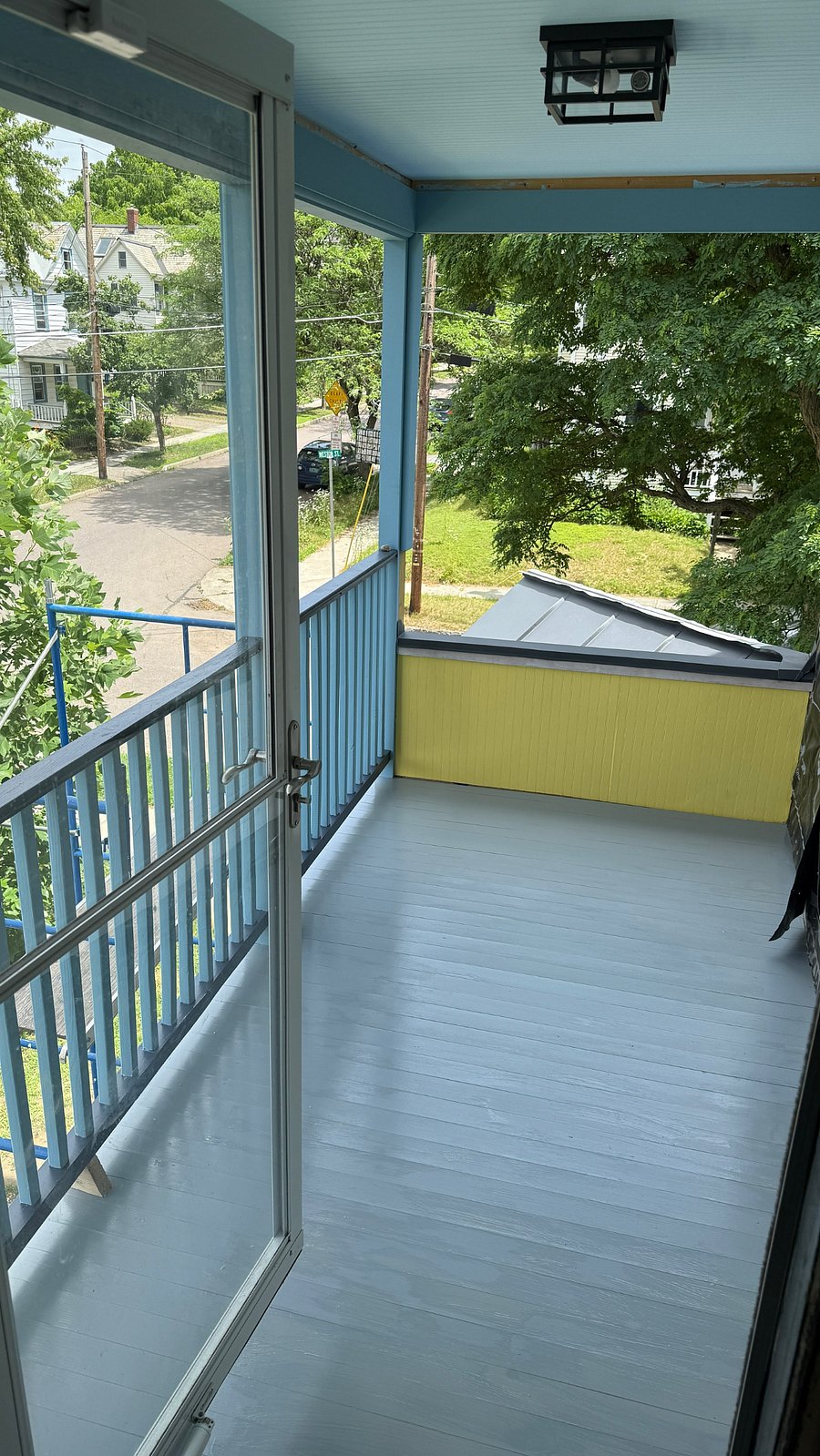 New upper level balcony off dining area just has a bit of trim to do until complete, and will be done by the time the place is available