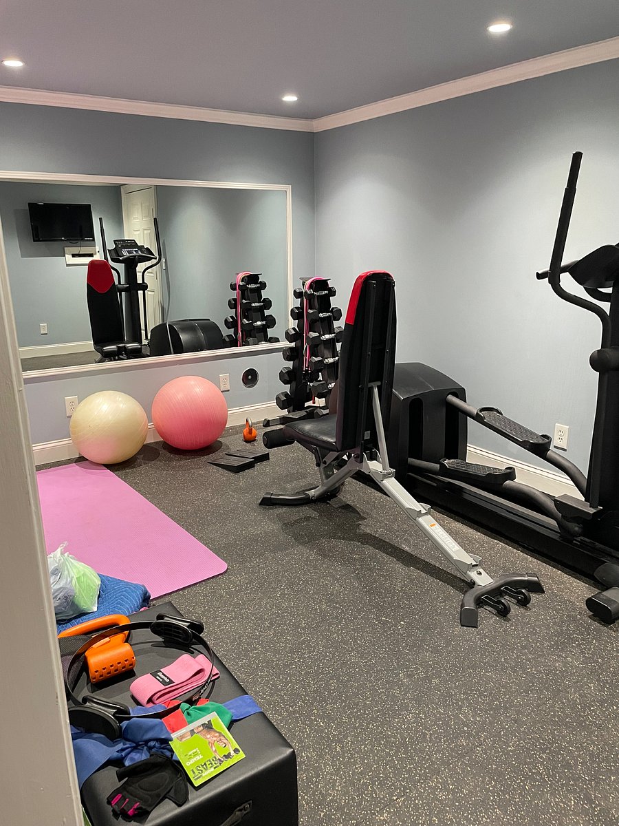 Workout room in basement 