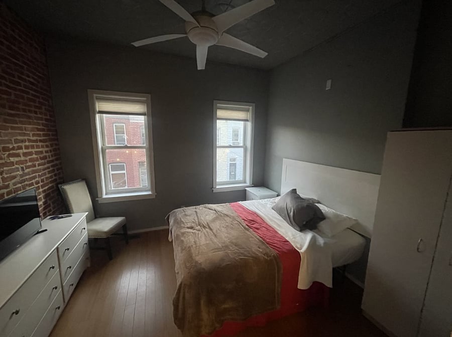 Front Bedroom features a walk-in closet