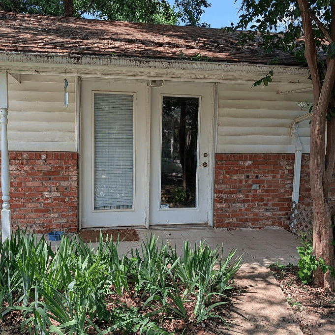 front porch of pool house