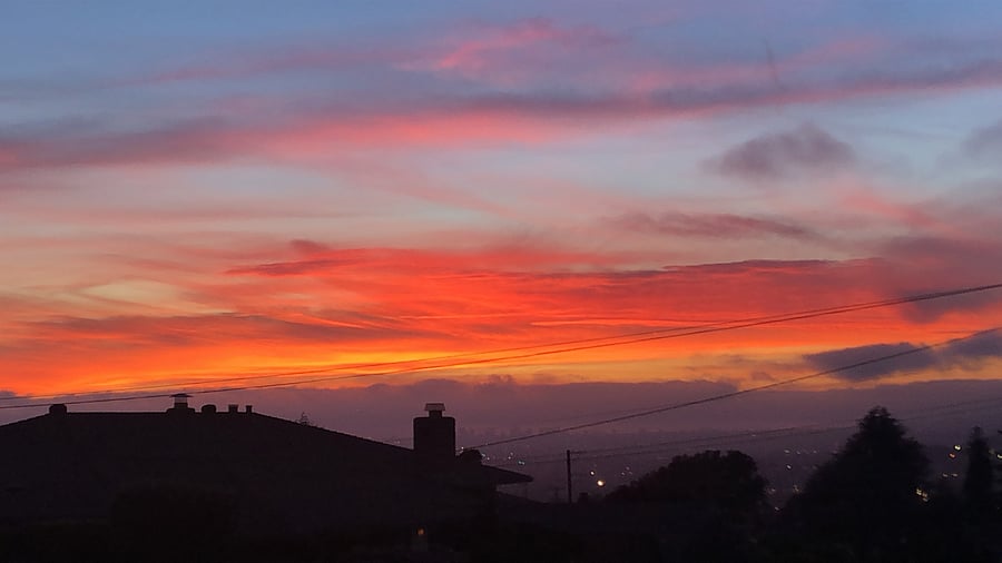 Sunset from the backyard