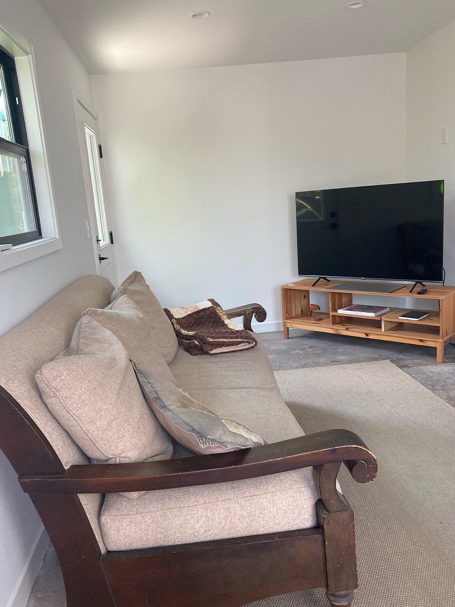 Living Room with large Smart TV.