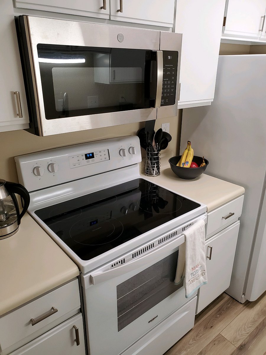 Stove and microwave 

