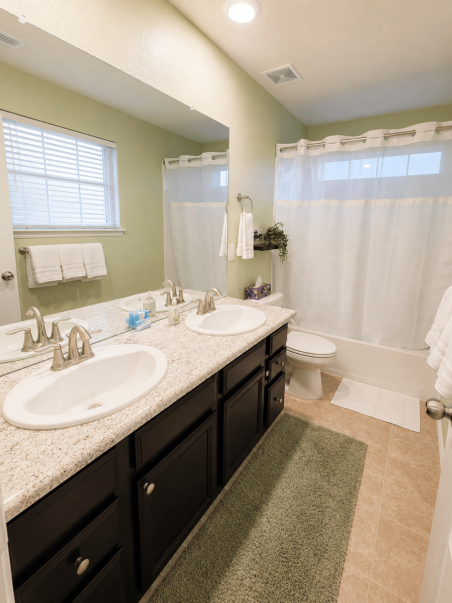 Upstairs Bathroom Double Vanity