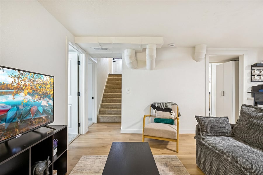 Private entrance provides direct access to the living area.