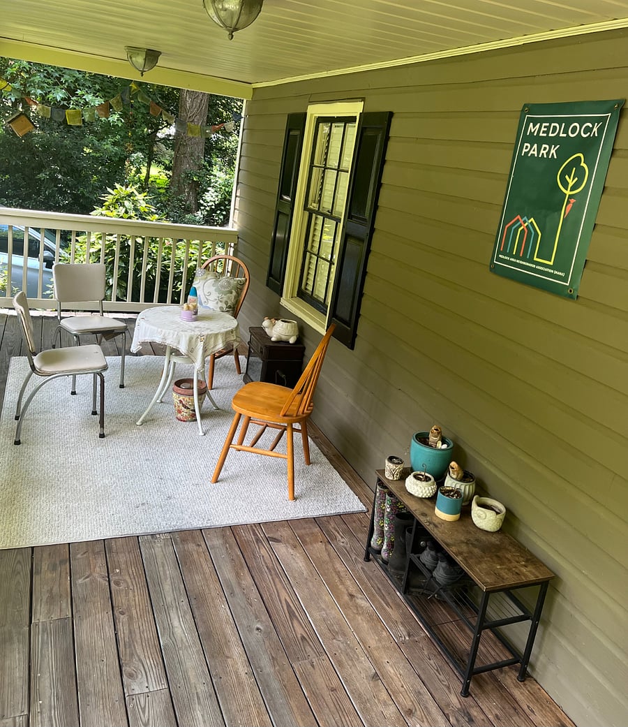 Spacious front porch