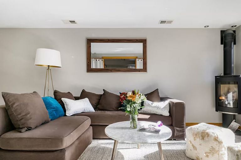 Bright spacious basement living room