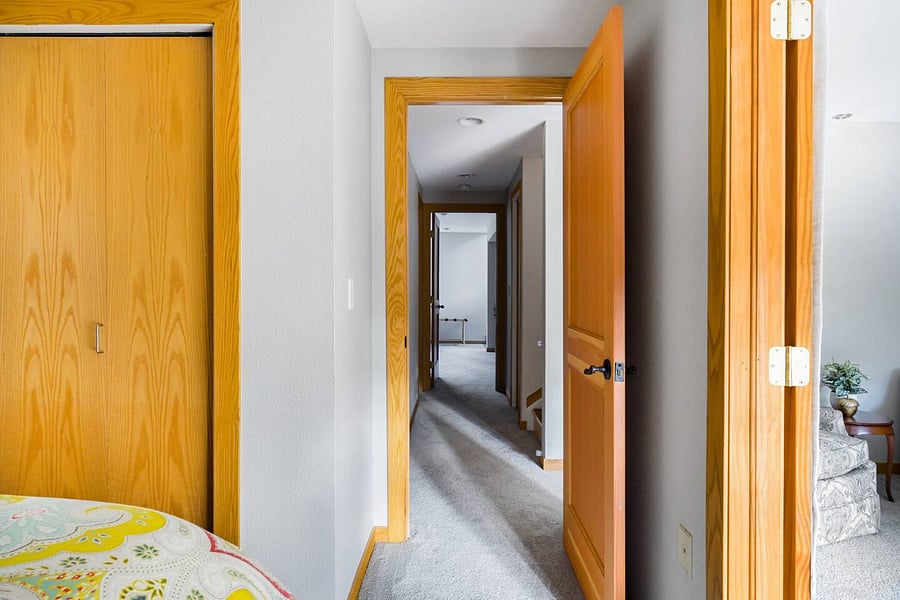 Entrance to southwest basement bedroom