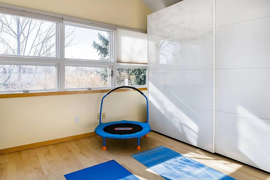 Multi-functional loft area for exercising or working