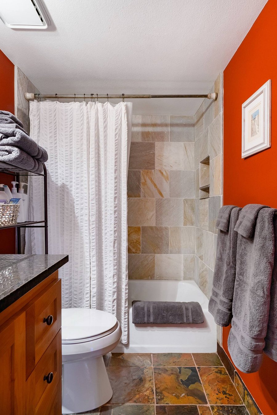 Spacious primary bathroom