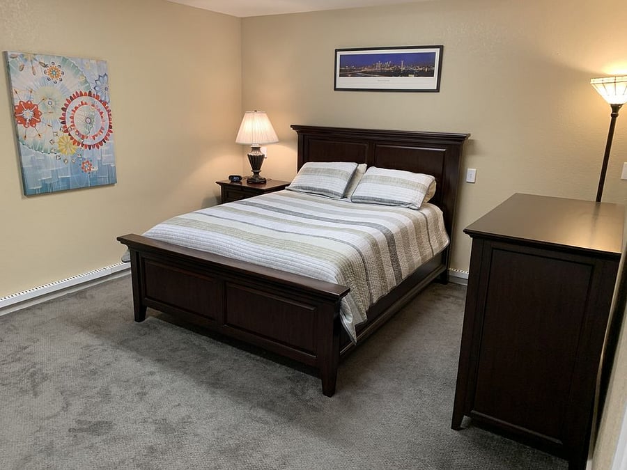 Lower-level master bedroom.