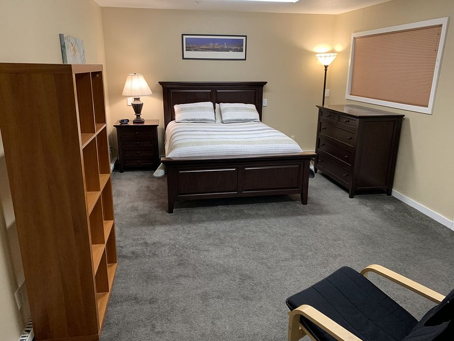 Lower-level master bedroom.